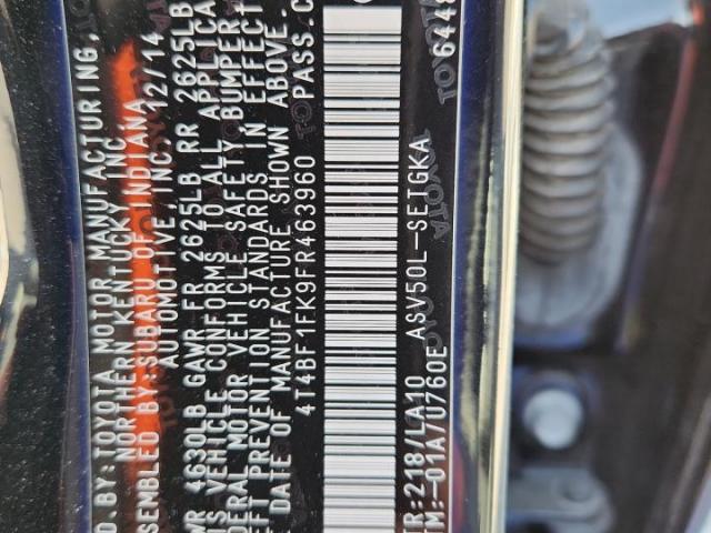 Toyota Camry Le Image 8