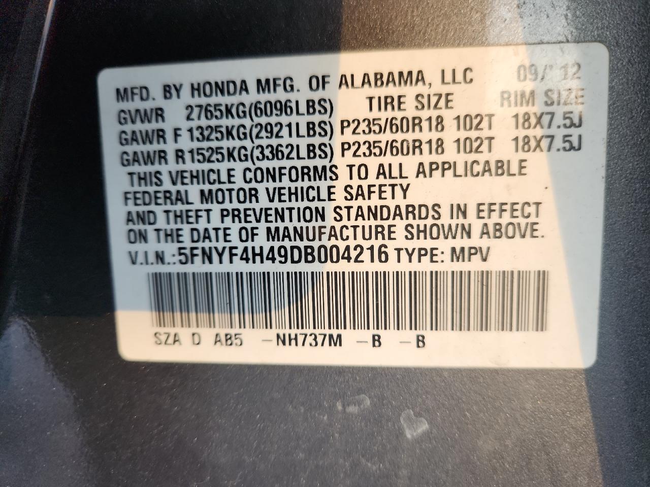 Honda Pilot Ex Image 7