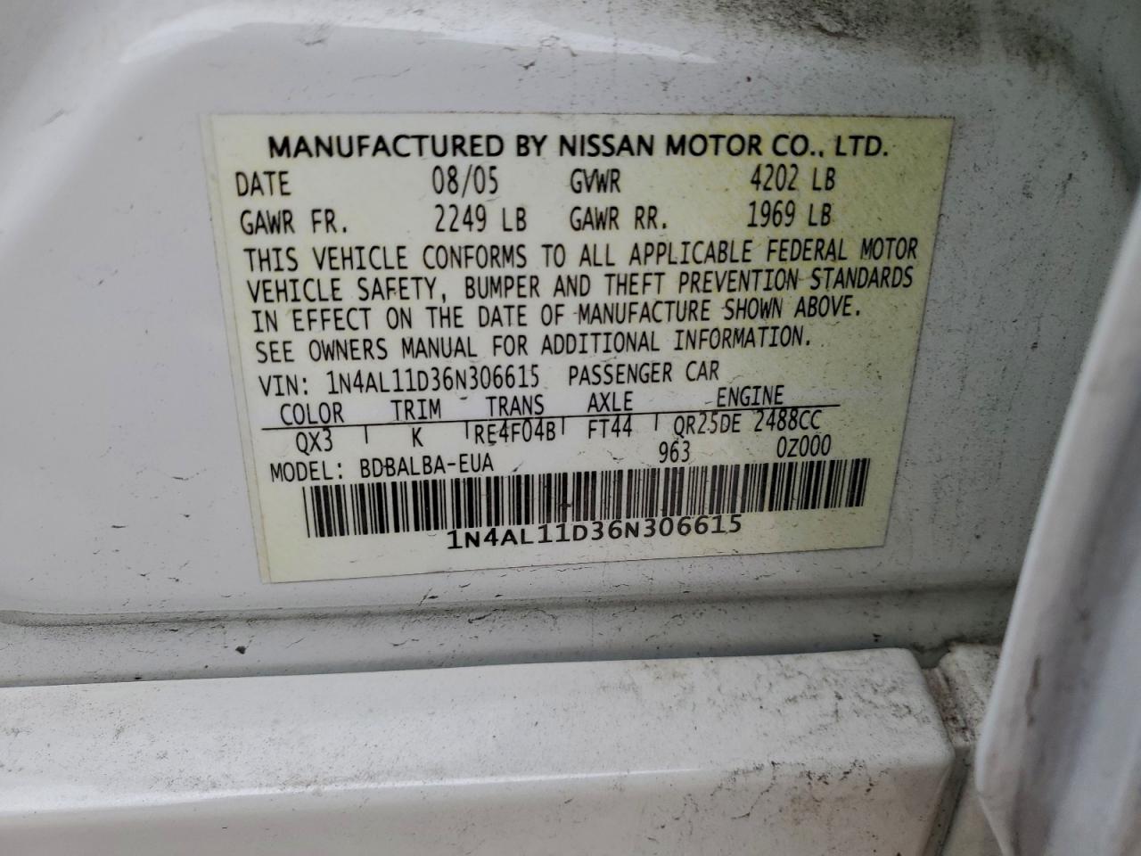 Nissan Altima S Image 8