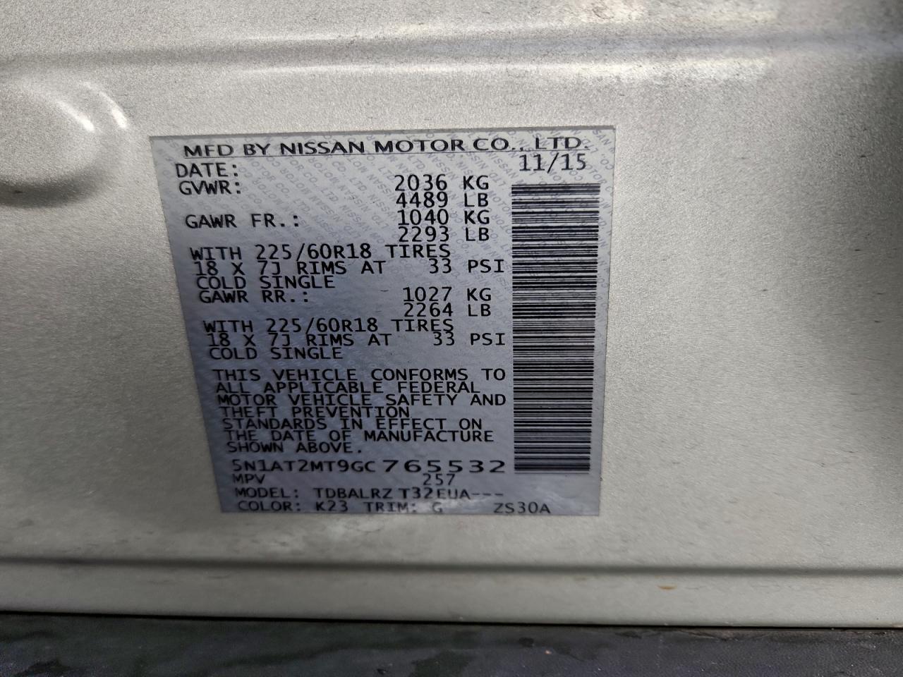 Nissan Rogue S Image 14