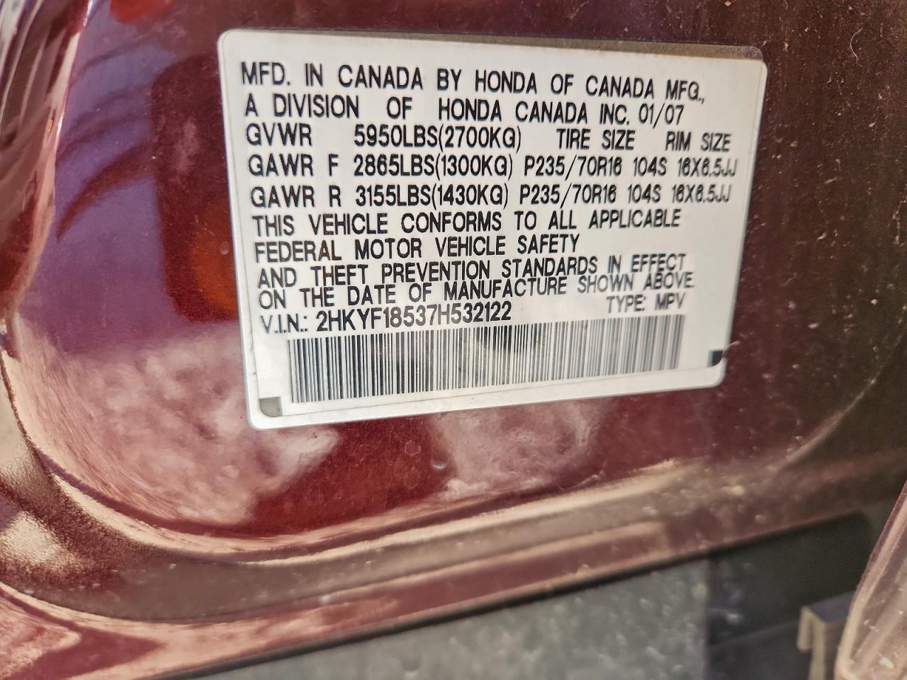 Honda Pilot Exl Image 11